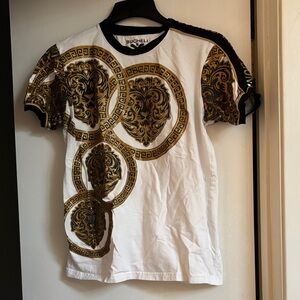 Bucheli collezione White and Gold Short Sleeve Tee
